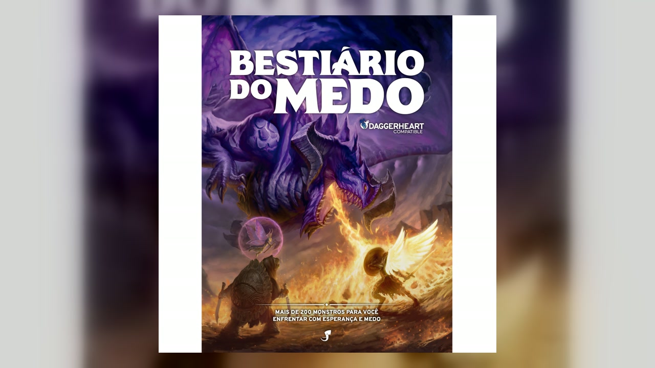 Capa do Bestiário do Medo, suplemento de adversários para Daggerheart publicado pela Jambô