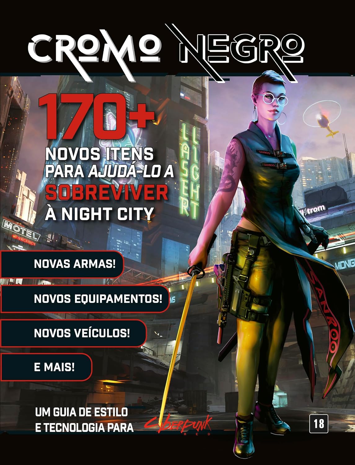 Capa de Cyberpunk Red: Cromo Negro